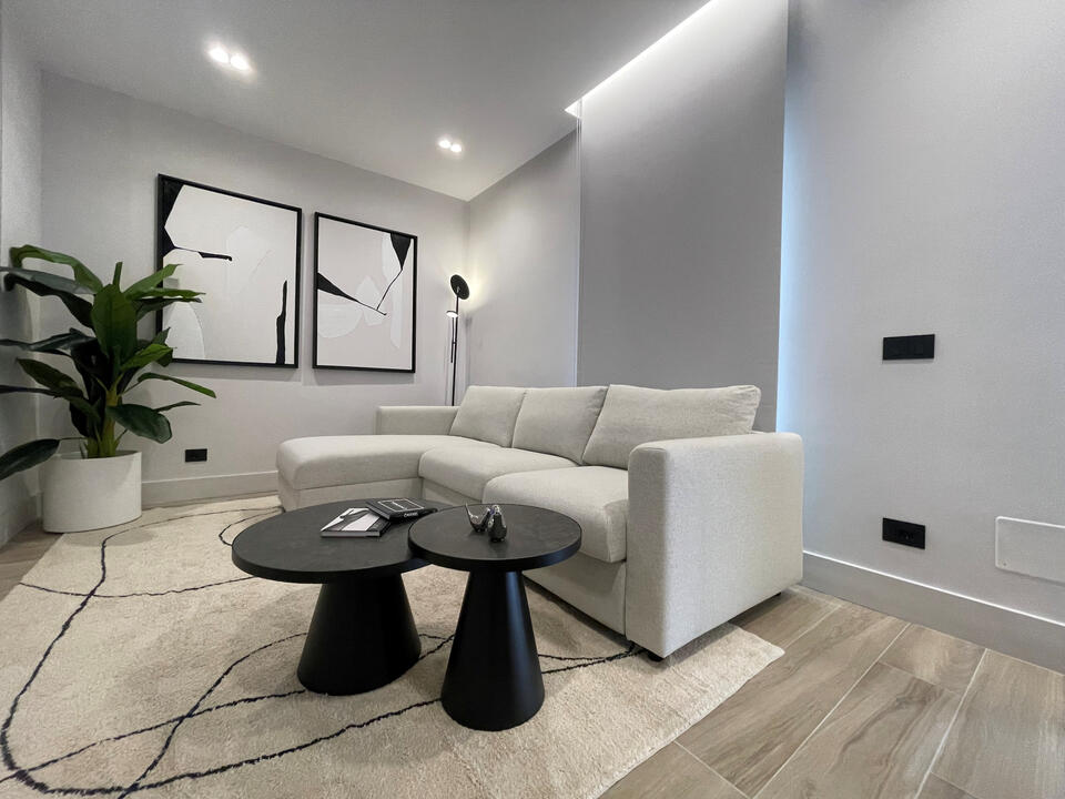 Comfotable sofa bed in living area