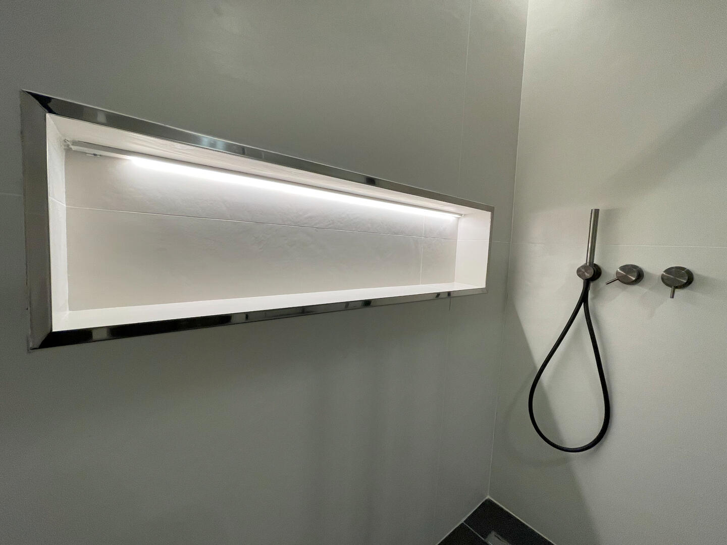 Bathroom with luxurious shower